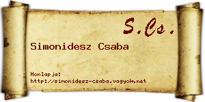 Simonidesz Csaba névjegykártya